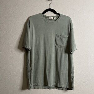 Hedge brand crew neck t-shirt in sage green large